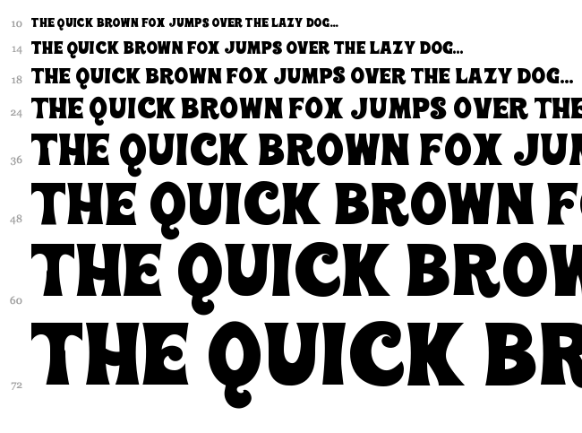 Wonderbar font waterfall
